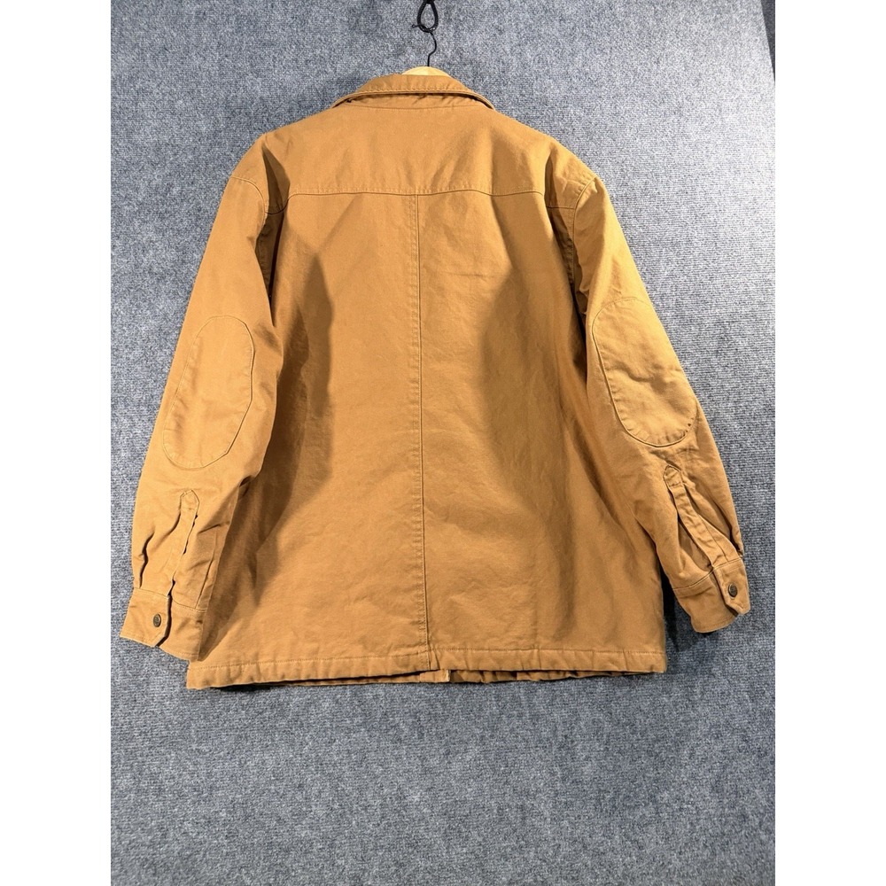 Dickies Duck Canvas Work Shirt Jacket Shacket Mens L Brown Quilted Lined Hunting - Picture 9 of 16